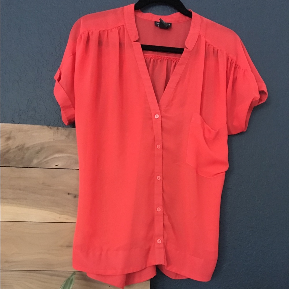 Sheer Button Down Top